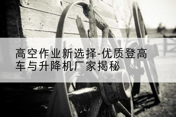 肃州登高车厂家-高空作业新选择-优质登高车与升降机厂家揭秘